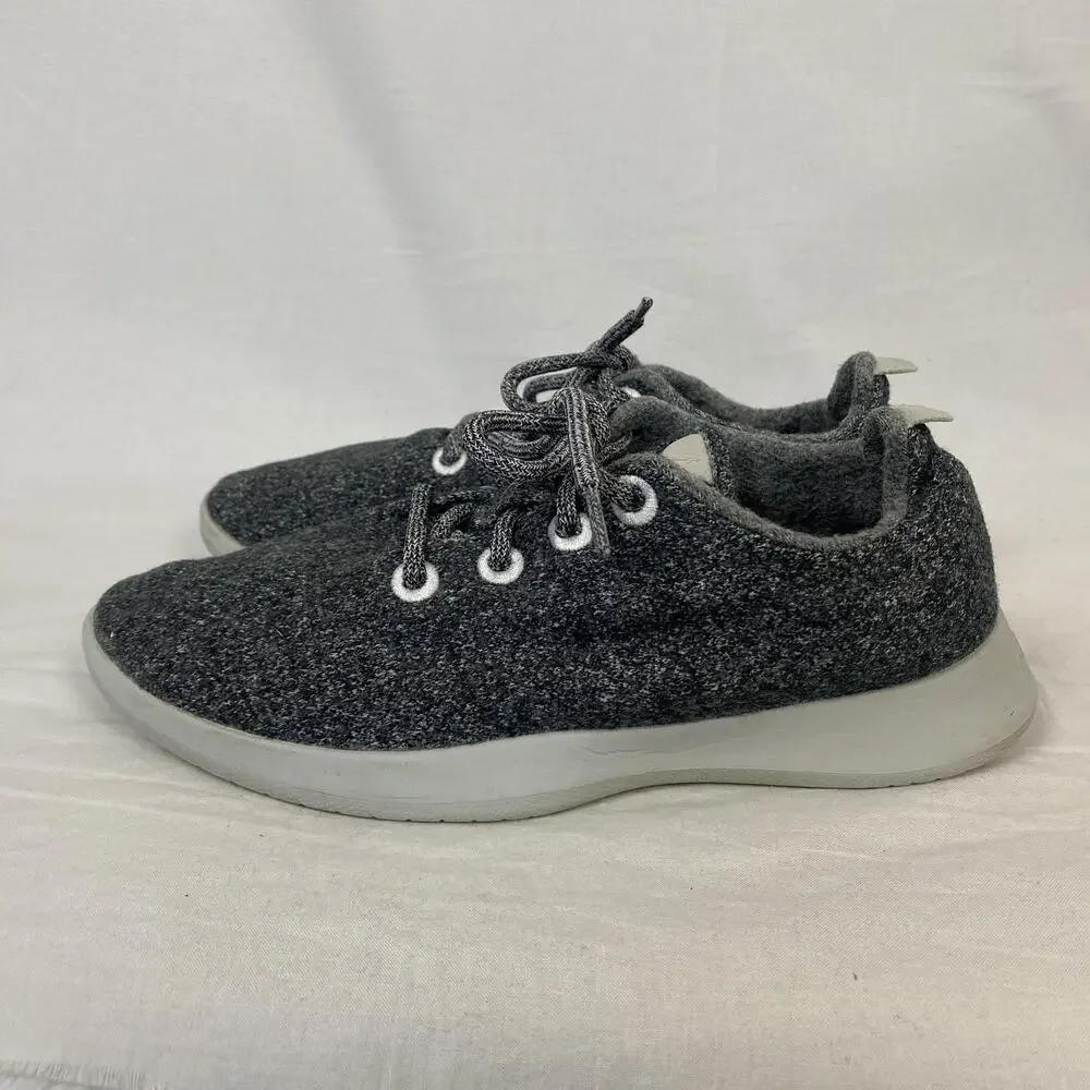 Allbirds Shoes Womens Size 10 Charcoal Gray Wool Runners Merino Lace Up Sneakers